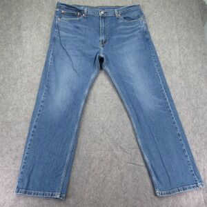 Levi's 505 Men's‎ Jeans Blue Denim W40 L30 Straight Fit Cotton Stretch